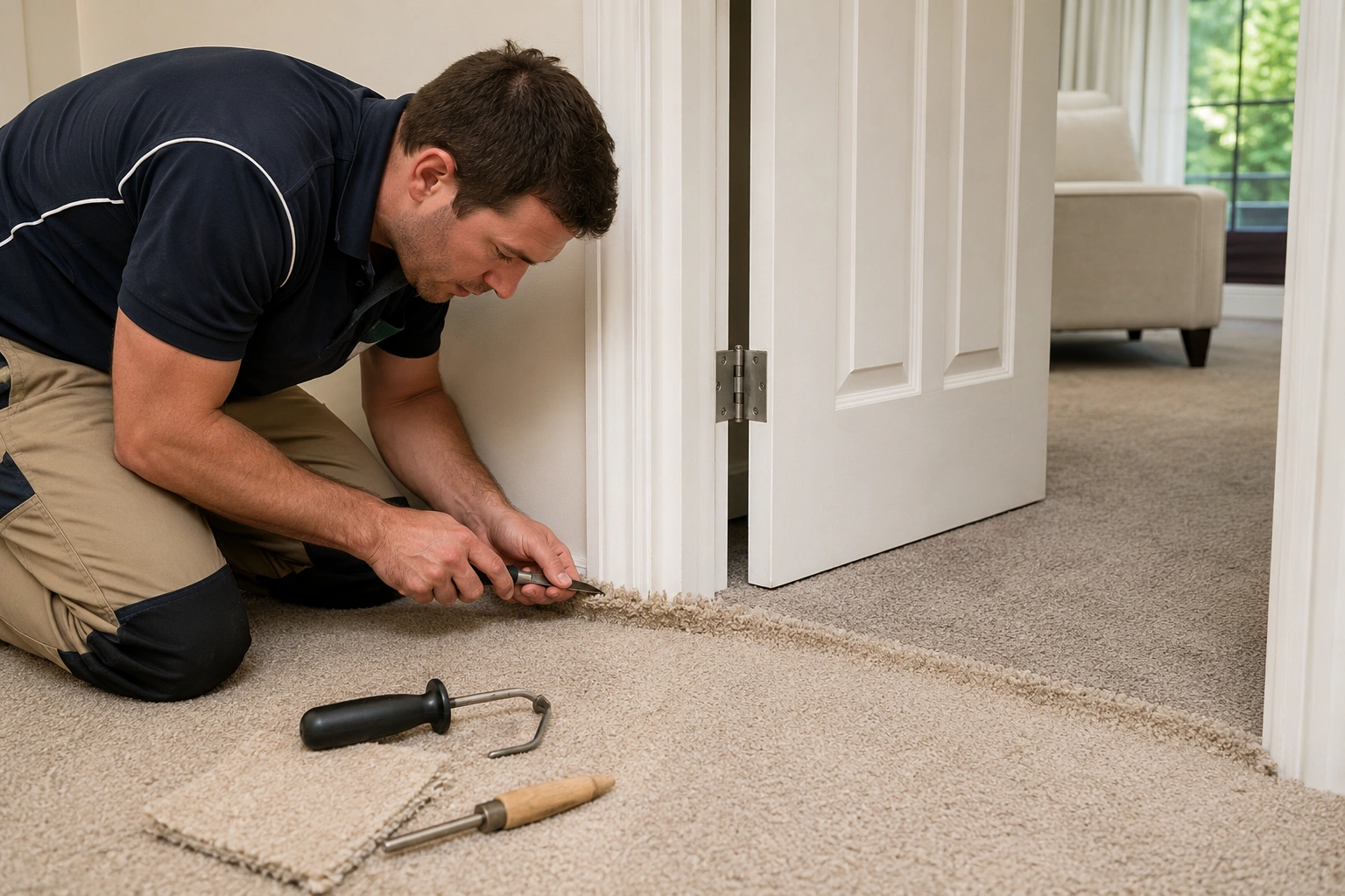 Carpet Repair crew working in Braybrook